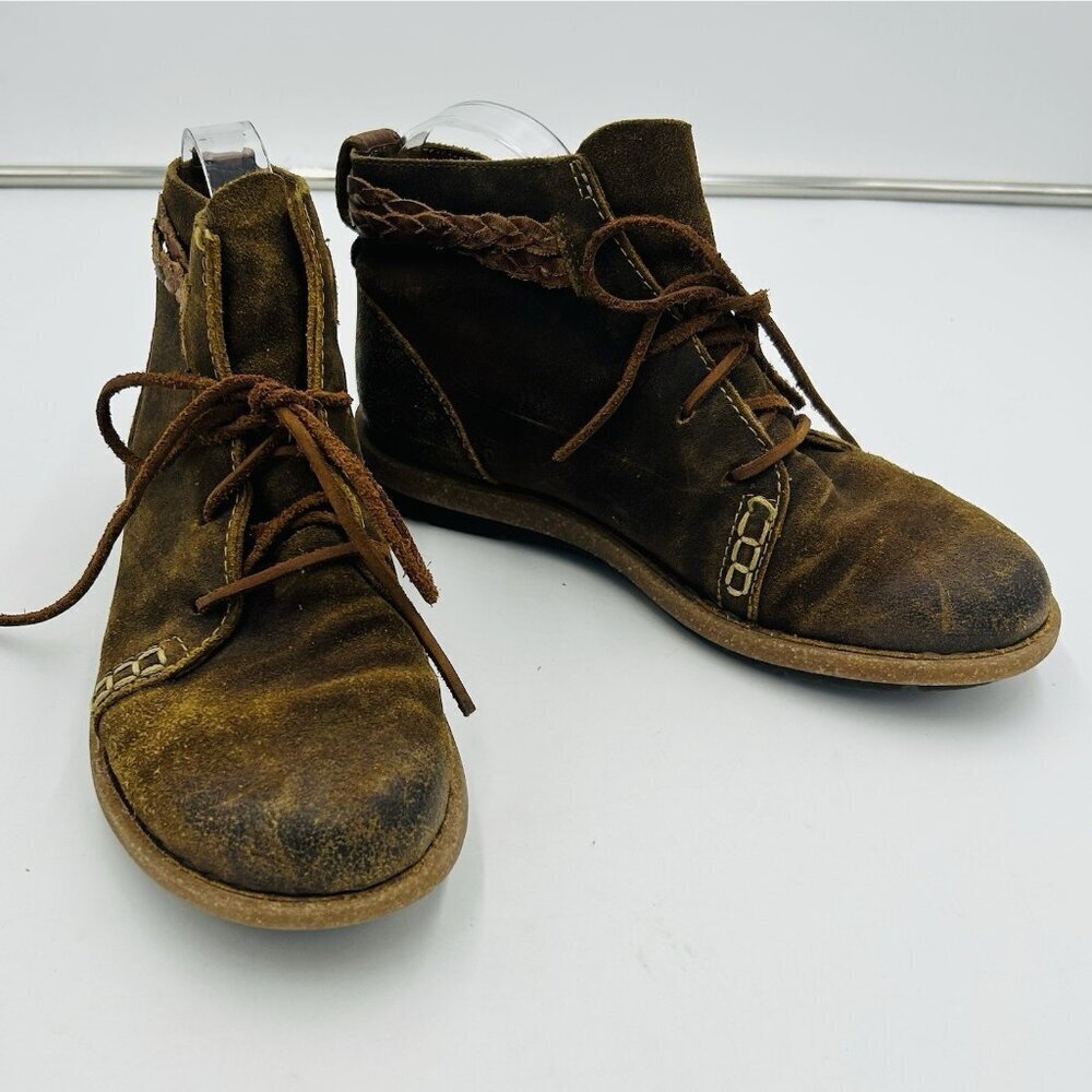 Born Temple ll Womens Size 9 /40.5 Brown Leather Comfort Distressed Ankle Boots